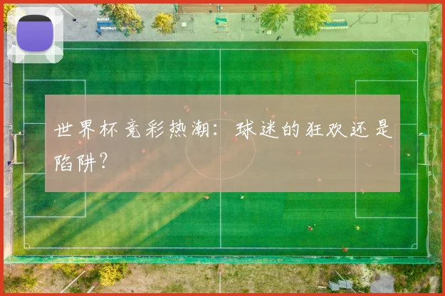 世界杯竞彩热潮:球迷的狂欢还是陷阱?