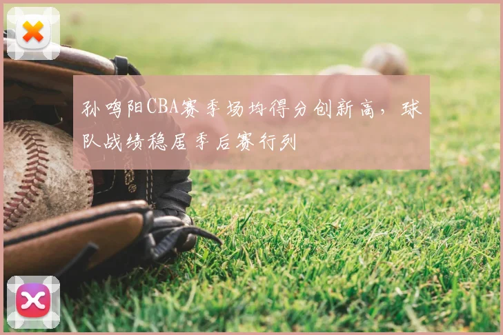 孙鸣阳CBA赛季场均得分创新高，球队战绩稳居季后赛行列
