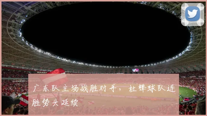 广东队主场战胜对手，杜锋球队连胜势头延续